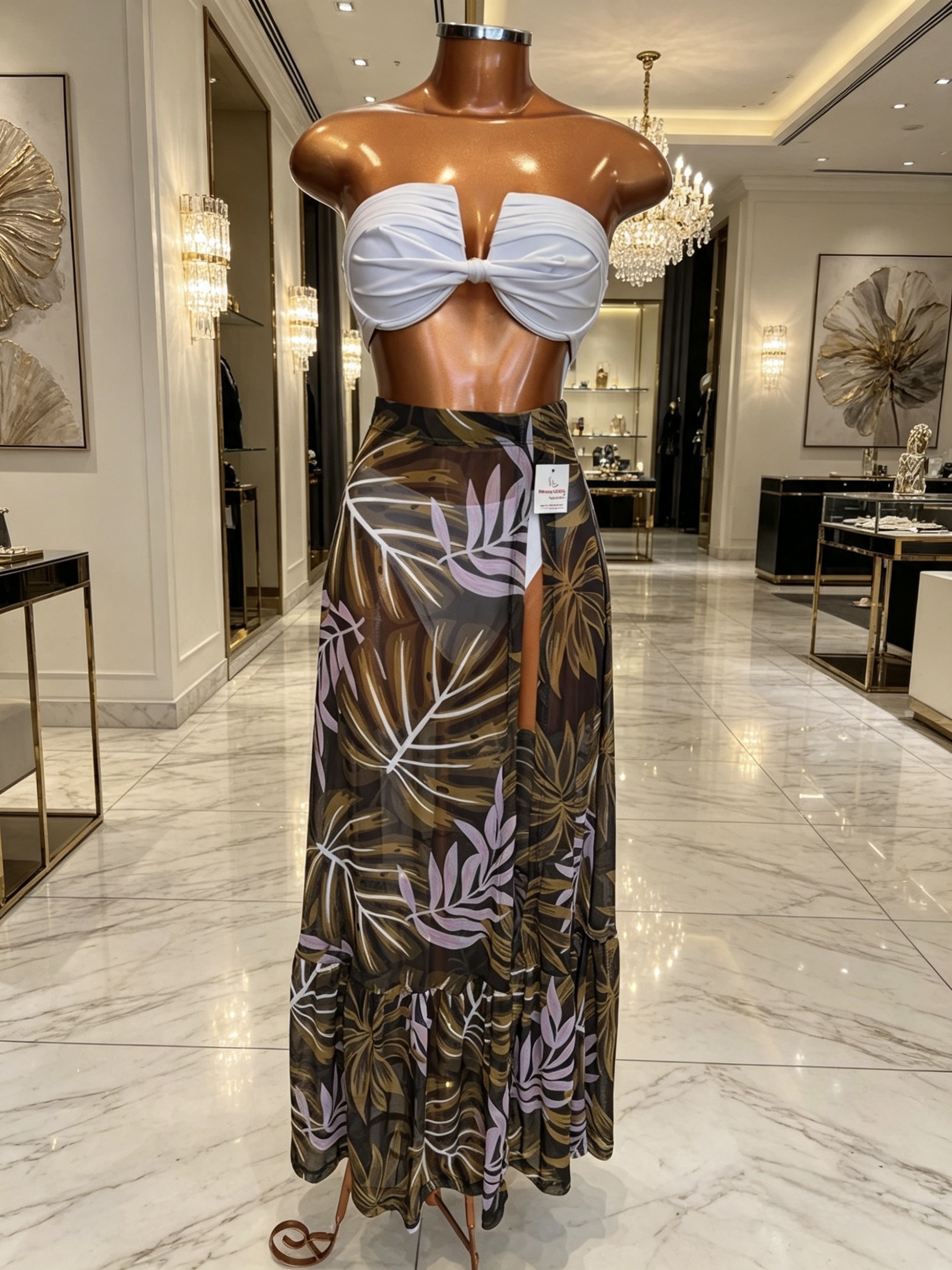 🌴 Saída de Praia Estampada Tule 05